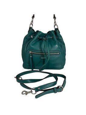 Coach F25661 Daisy Drawstring Convertible Leather Bucket Shoulder Crossbody Bag